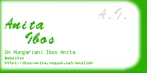 anita ibos business card